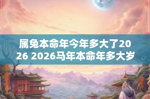 属兔本命年今年多大了2026 2026马年本命年多大岁数 属兔本命年今年多大了2026 2026马年本命年多大岁数