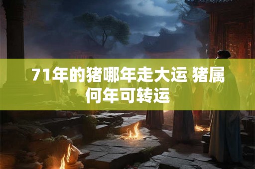 71年的猪哪年走大运 猪属何年可转运