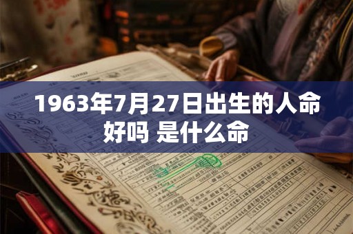 1963年7月27日出生的人命好吗 是什么命 1963年7月27日出生的人命好吗 是什么命