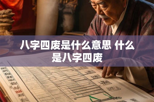 八字四废是什么意思 什么是八字四废 八字四废是什么意思 什么是八字四废