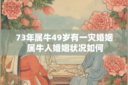 73年属牛49岁有一灾婚姻 属牛人婚姻状况如何 73年属牛49岁有一灾婚姻 属牛人婚姻状况如何