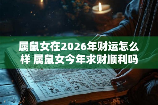 属鼠女在2026年财运怎么样 属鼠女今年求财顺利吗