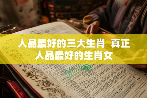 人品最好的三大生肖  真正人品最好的生肖女