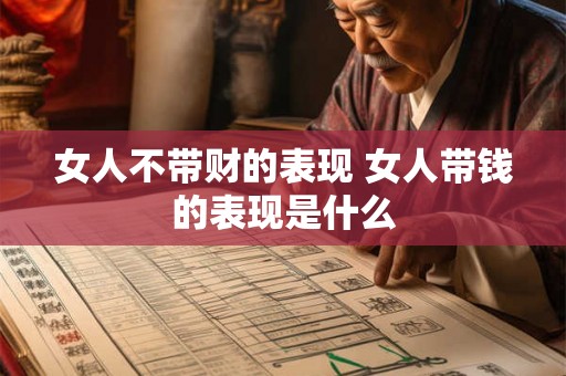 女人不带财的表现 女人带钱的表现是什么