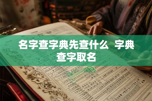 名字查字典先查什么  字典查字取名