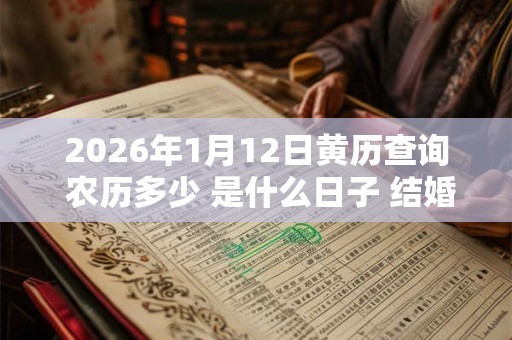 2026年1月12日黄历查询 农历多少 是什么日子 结婚吉时
