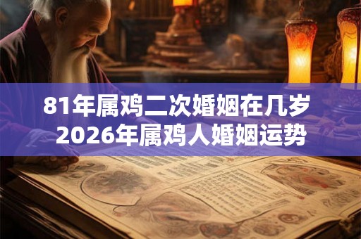 81年属鸡二次婚姻在几岁 2026年属鸡人婚姻运势
