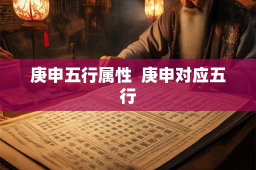 庚申五行属性  庚申对应五行