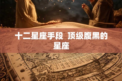 十二星座手段 顶级腹黑的星座 十二星座手段 顶级腹黑的星座