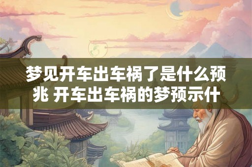 梦见开车出车祸了是什么预兆 开车出车祸的梦预示什么