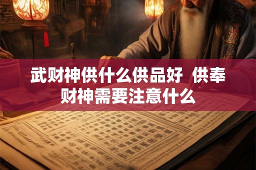 武财神供什么供品好  供奉财神需要注意什么