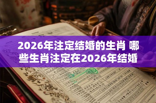 2026年注定结婚的生肖 哪些生肖注定在2026年结婚