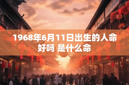 1968年6月11日出生的人命好吗 是什么命