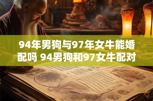 94年男狗与97年女牛能婚配吗 94男狗和97女牛配对可行吗