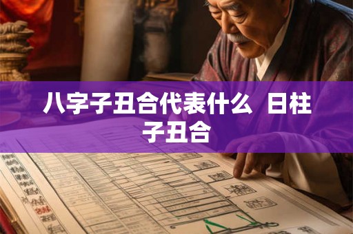 八字子丑合代表什么  日柱子丑合