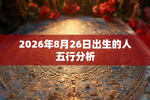 2026年8月26日出生的人五行分析