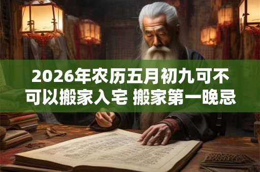 2026年农历五月初九可不可以搬家入宅 搬家第一晚忌讳