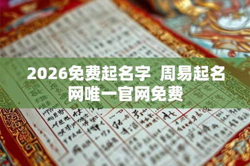 2026免费起名字  周易起名网唯一官网免费
