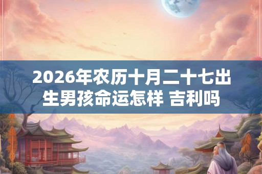 2026年农历十月二十七出生男孩命运怎样 吉利吗