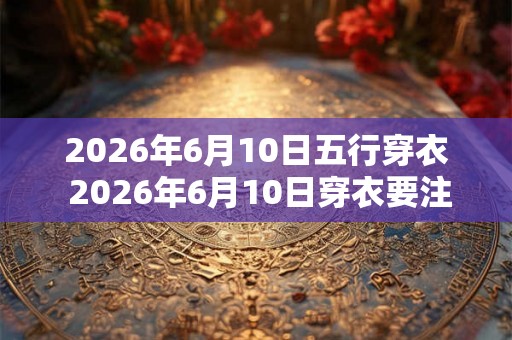 2026年6月10日五行穿衣 2026年6月10日穿衣要注意五行 2026年6月10日五行穿衣 2026年6月10日穿衣要注意五行