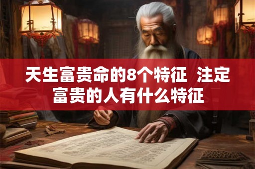 天生富贵命的8个特征  注定富贵的人有什么特征