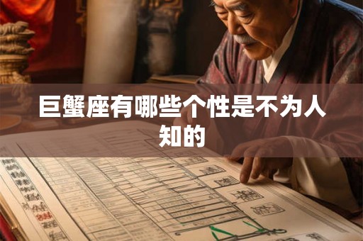 巨蟹座有哪些个性是不为人知的 巨蟹座有哪些个性是不为人知的