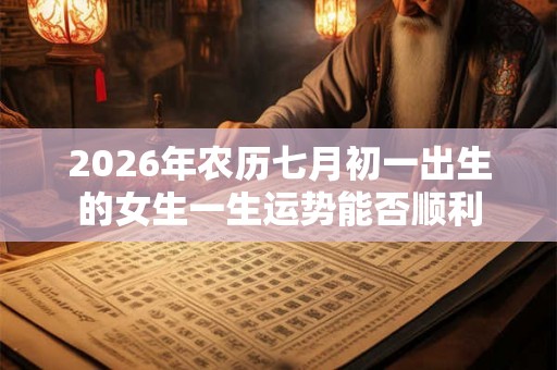 2026年农历七月初一出生的女生一生运势能否顺利