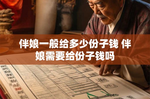 伴娘一般给多少份子钱 伴娘需要给份子钱吗