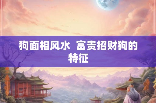 狗面相风水  富贵招财狗的特征
