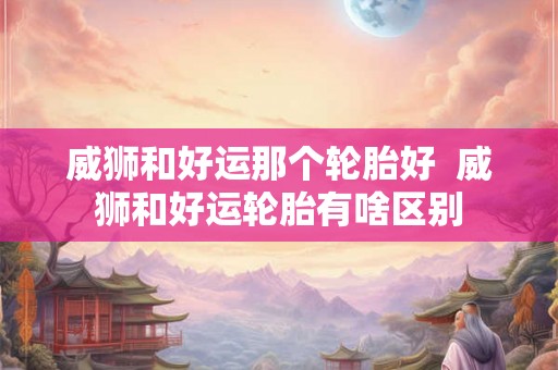 威狮和好运那个轮胎好  威狮和好运轮胎有啥区别