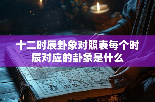 十二时辰卦象对照表每个时辰对应的卦象是什么