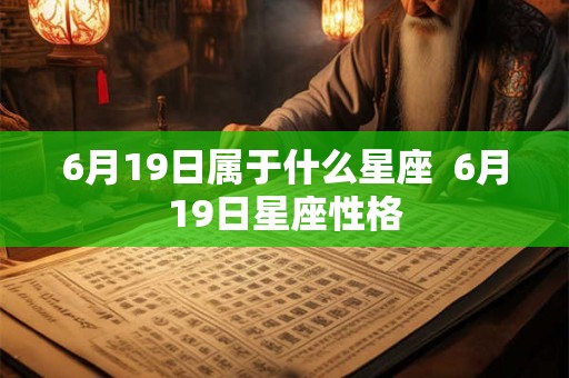 6月19日属于什么星座  6月19日星座性格