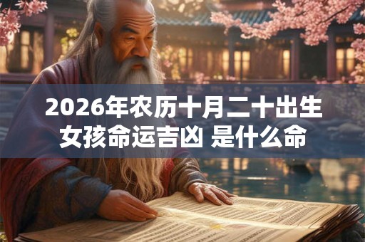 2026年农历十月二十出生女孩命运吉凶 是什么命