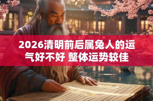 2026清明前后属兔人的运气好不好 整体运势较佳