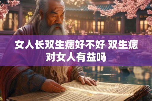 女人长双生痣好不好 双生痣对女人有益吗 女人长双生痣好不好 双生痣对女人有益吗