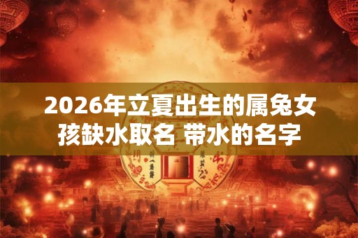 2026年立夏出生的属兔女孩缺水取名 带水的名字