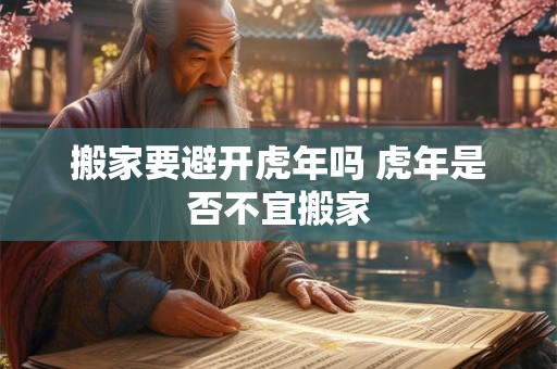 搬家要避开虎年吗 虎年是否不宜搬家