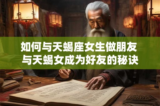 如何与天蝎座女生做朋友 与天蝎女成为好友的秘诀