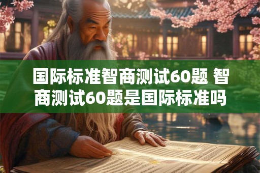 国际标准智商测试60题 智商测试60题是国际标准吗 国际标准智商测试60题 智商测试60题是国际标准吗