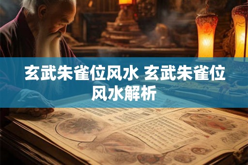 玄武朱雀位风水 玄武朱雀位风水解析 玄武朱雀位风水 玄武朱雀位风水解析
