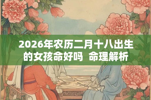 2026年农历二月十八出生的女孩命好吗  命理解析