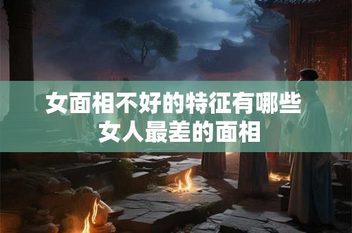 女面相不好的特征有哪些  女人最差的面相