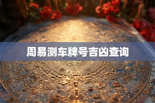 周易测车牌号吉凶查询