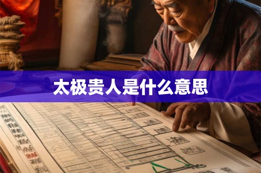 太极贵人是什么意思