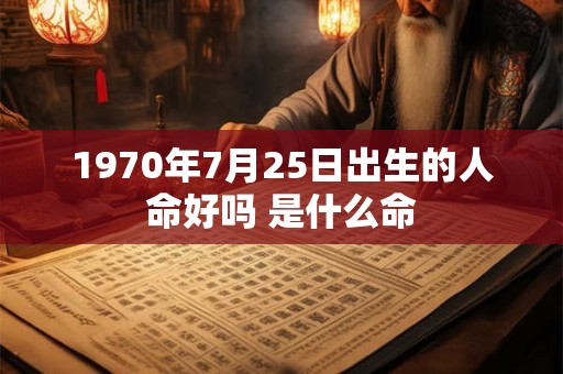 1970年7月25日出生的人命好吗 是什么命