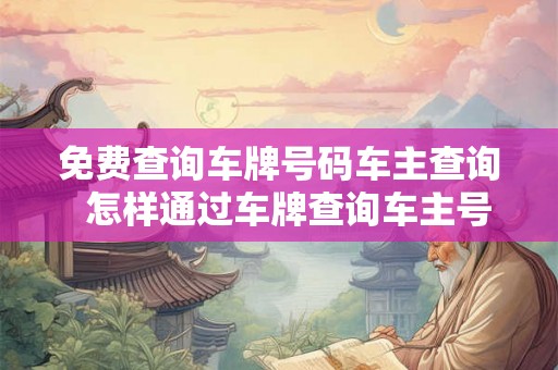 免费查询车牌号码车主查询  怎样通过车牌查询车主号码