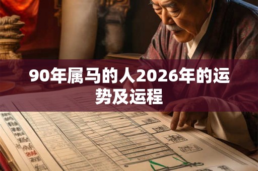90年属马的人2026年的运势及运程