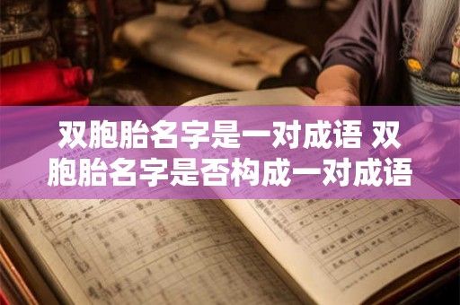 双胞胎名字是一对成语 双胞胎名字是否构成一对成语