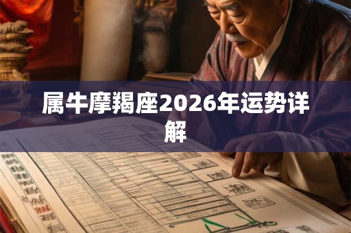 属牛摩羯座2026年运势详解