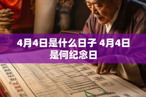 4月4日是什么日子 4月4日是何纪念日